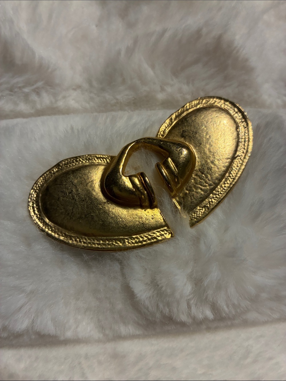 Galeria Cano 24k gold plate brooch